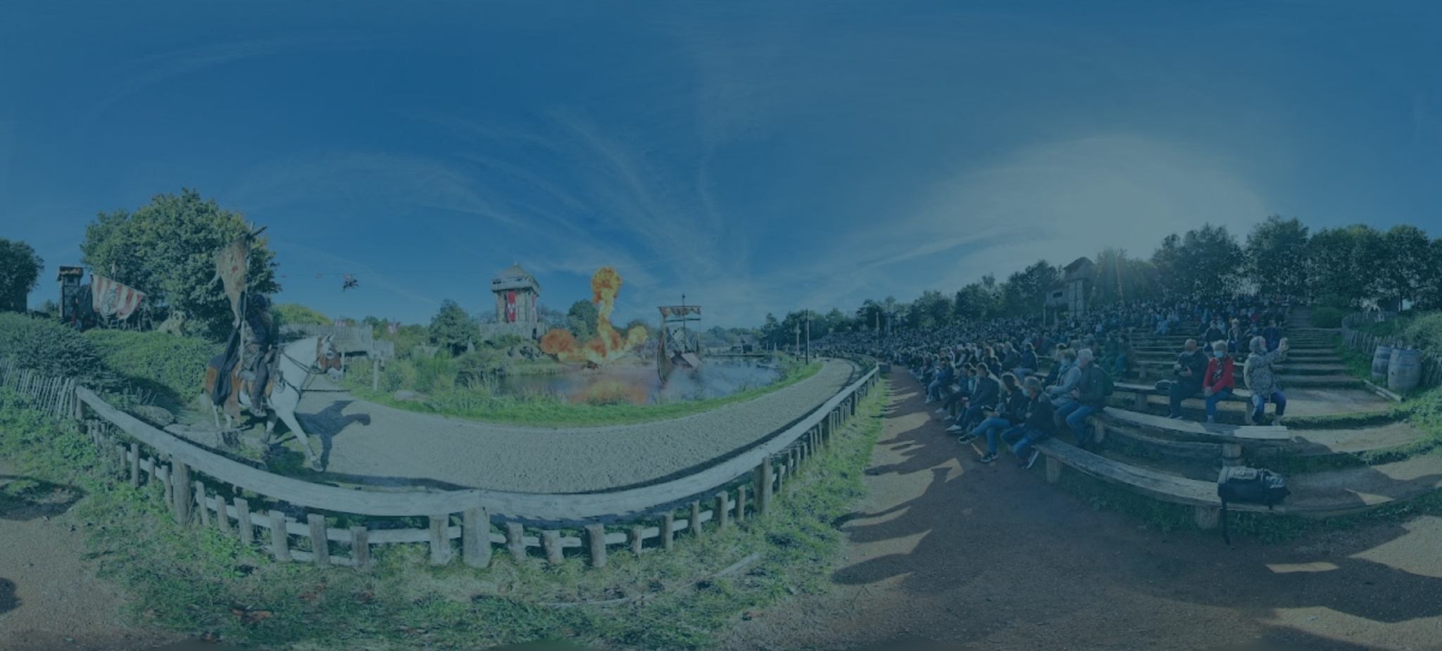 Vue du Puy du Fou captée à 360° pour Google Street View
