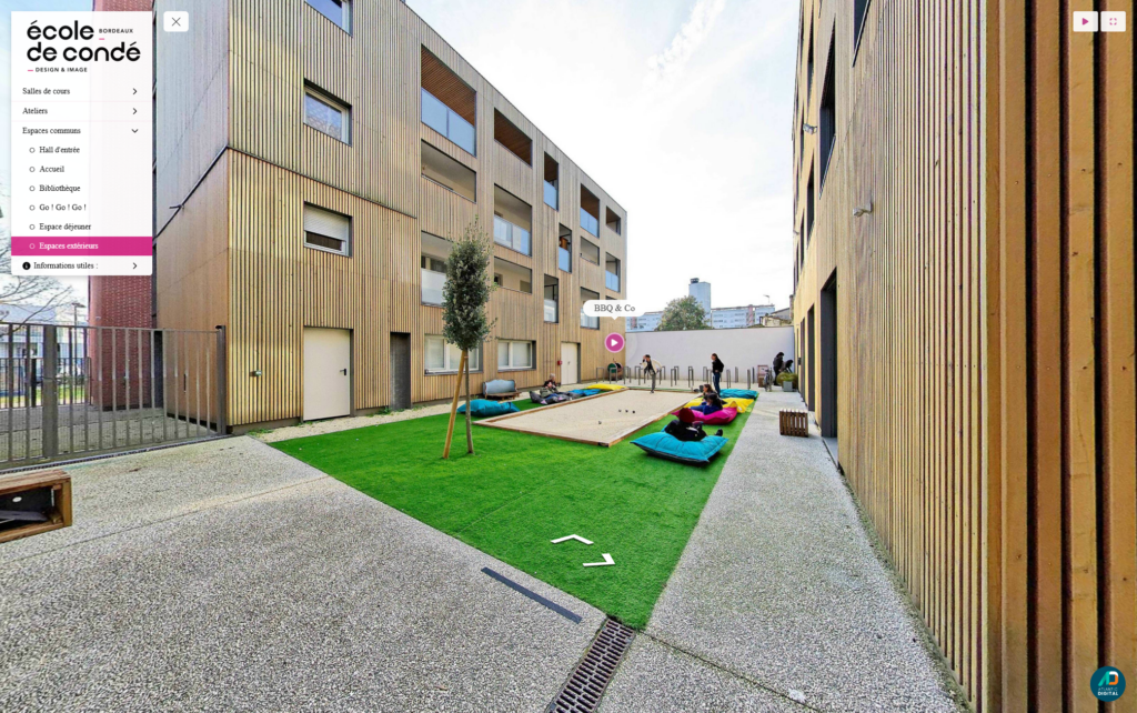 Visite virtuelle école Condé Bordeaux