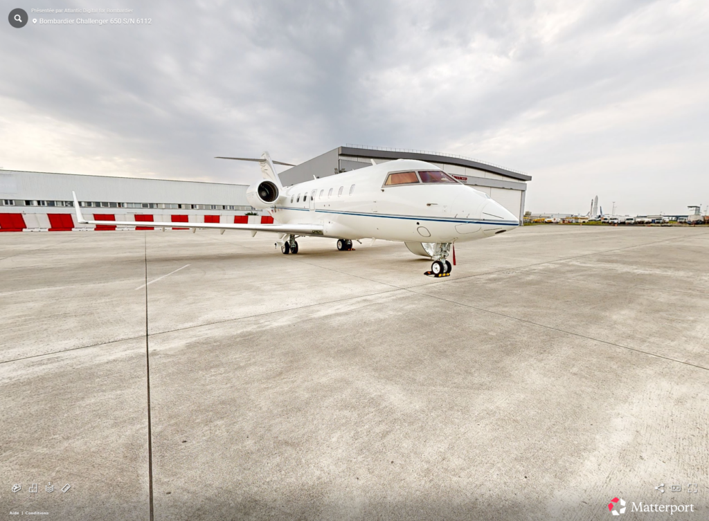 Visite virtuelle jet privé Bombardier