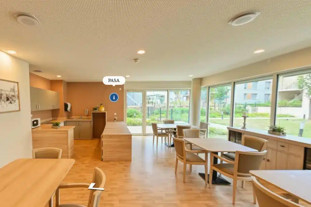 PASA, pôle d'activités et de soins adaptés de l'EHPAD Les Rives de l'Erdre, dans sa visite virtuelle 360°