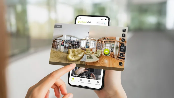 visite virtuelle immobilier smartphone