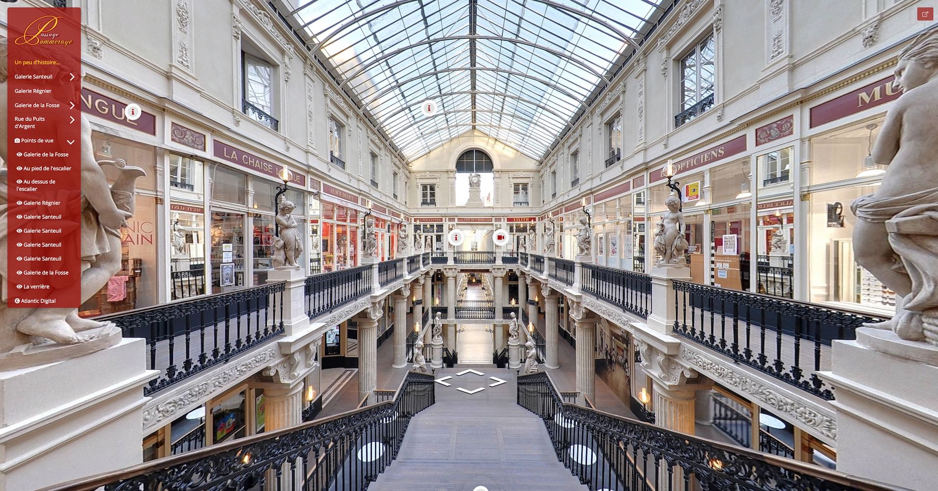 visite virtuelle nantes passage pommeraye